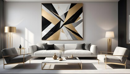 Photo interior modern design room 3d illustration