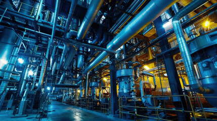 Fototapeta premium Industrial IoT enhancing operational efficiency
