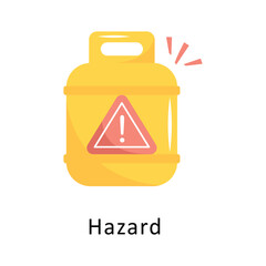 Hazard Vector Flat Icon Design illustration Symbol on White background EPS 10 File 