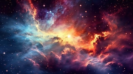 Obraz premium Cosmic Nebula with Vivid Colors