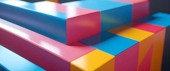 illustrazione con elementi geometrici astratti a tema surreale