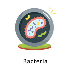 Bacteria Vector Flat Icon Design illustration Symbol on White background EPS 10 File 