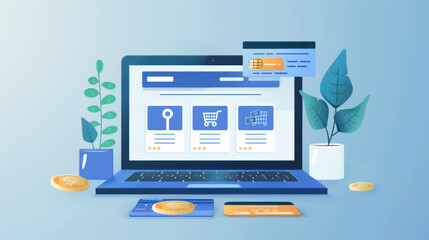 Laptop showing a secure connection notification in the browser
