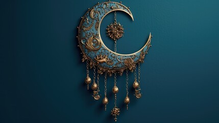 Obraz premium Ornate Crescent Moon Decoration