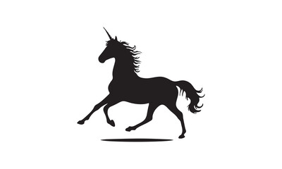 Obraz premium unicorn design, unicorn horse head design - black and white magical