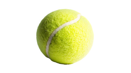 Tennis ball isolated on a white background with full depth of field, sharp focus