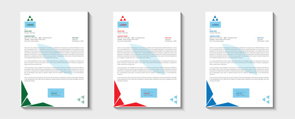corporate modern letterhead design template
