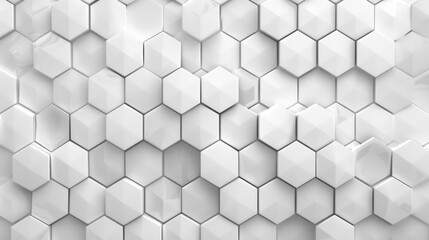 Naklejka premium hexagonal tiled white texture seamless wallpaper background