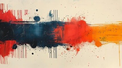splattered paint artistic illustration wallpaper with vibrant colors and bold strokes on a light background