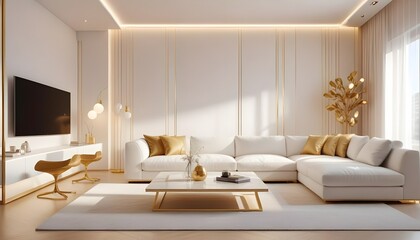 Photo interior modern design room 3d illustration