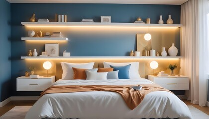 Photo interior modern design room 3d illustration