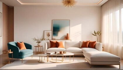 Photo interior modern design room 3d illustration