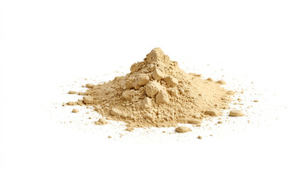 A small pile of tan powder