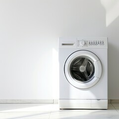 white washing machine isolated on a white background