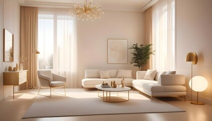 Fototapeta premium Photo interior modern design room 3d illustration