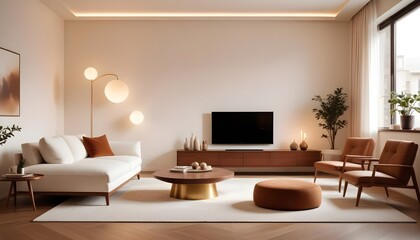 Photo interior modern design room 3d illustration