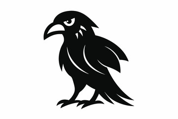 Fototapeta premium California Condor Silhouette Line Art - Clean Abstract Vector Face Illustration on White Background | Cute Cartoon Clipart Icon