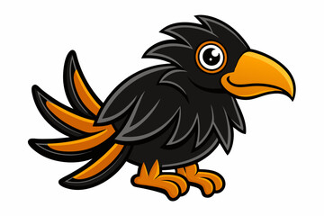 California Condor Silhouette Line Art - Clean Abstract Vector Face Illustration on White Background | Cute Cartoon Clipart Icon