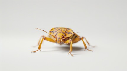 Bedbug Close up of Cimex hemipterus - bed bug on white background , High quality photo