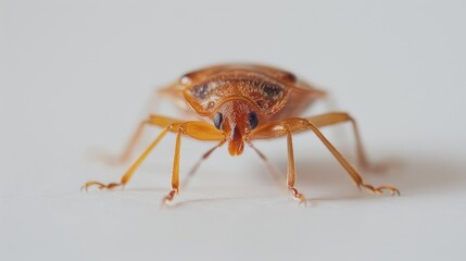 Fototapeta premium Bedbug Close up of Cimex hemipterus - bed bug on white background , High quality photo
