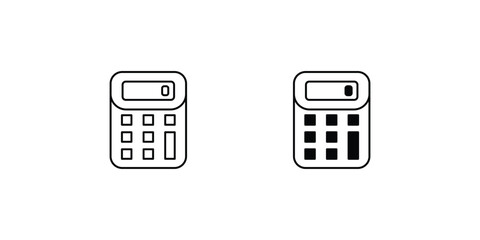 calculator set icon with white background vector stock illustration