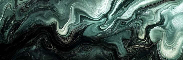 Fototapeta premium An abstract pattern of green marble with flowing emerald and white swirls, creating an elegant and dynamic background..