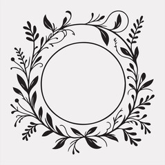 Frame vector silhouette on a white background