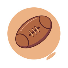cartoon rugby ball illustration