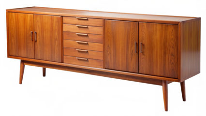  Mid-Century Modern Sideboard on a transparent background.