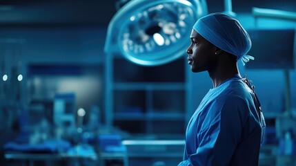 Surgeon in Scrubs Ready for Operation