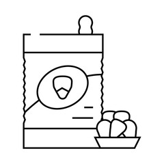 corn maize gluten free line icon vector. corn maize gluten free sign. isolated contour symbol black illustration