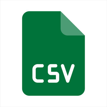 Vector illustration of a CSV format icon on a white background.	
