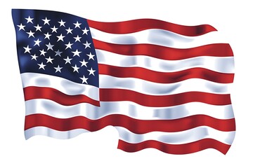 Fototapeta premium american flag with clipping path
