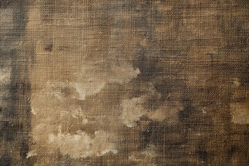 A brown and dirty piece of cloth with a few stains on it. Grunge texture, overlay texture.