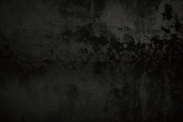 Obraz premium パターン背景用の抽象的な黒い壁のテクスチャ。ワイドパノラマ画像。黒い壁のテクスチャの粗い背景、暗いコンクリートの床、または古いグランジの背景
