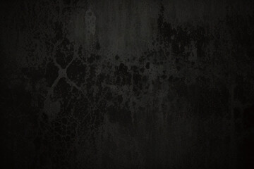 パターン背景用の抽象的な黒い壁のテクスチャ。ワイドパノラマ画像。黒い壁のテクスチャの粗い背景、暗いコンクリートの床、または古いグランジの背景