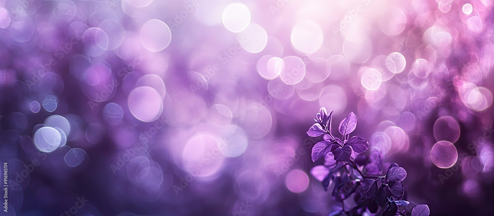 Fototapete Violet abstract bokeh background derived from a natural setting. with copy space image. Place for adding text or design