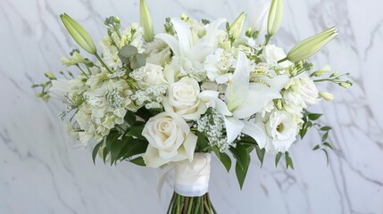 Obraz premium White Wedding Bouquet