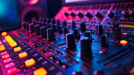 A music producer uses computer software to edit and mix sounds in a recording studio. They adjust levels and add effects to create the desired sound.