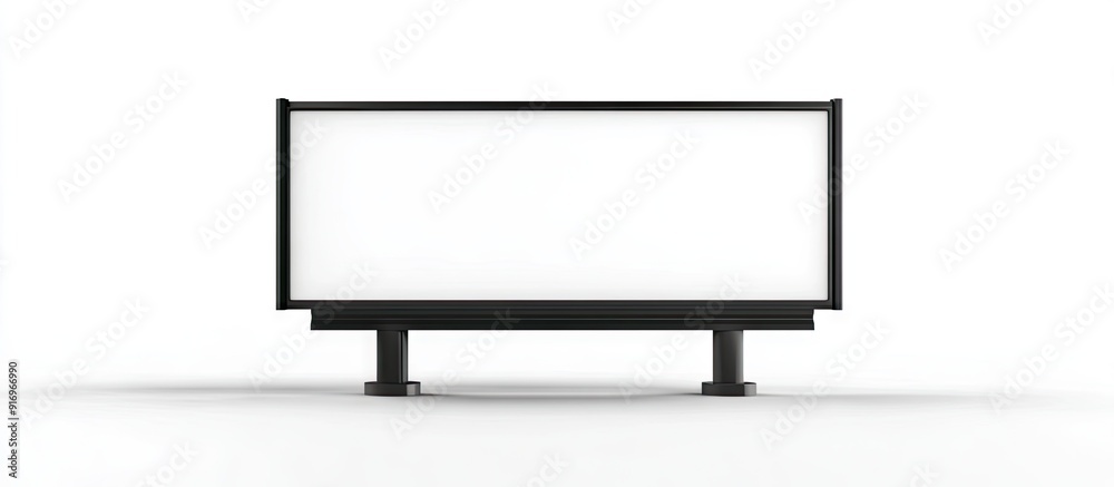 Aufkleber Empty billboard sign on white. with copy space image. Place for adding text or design
