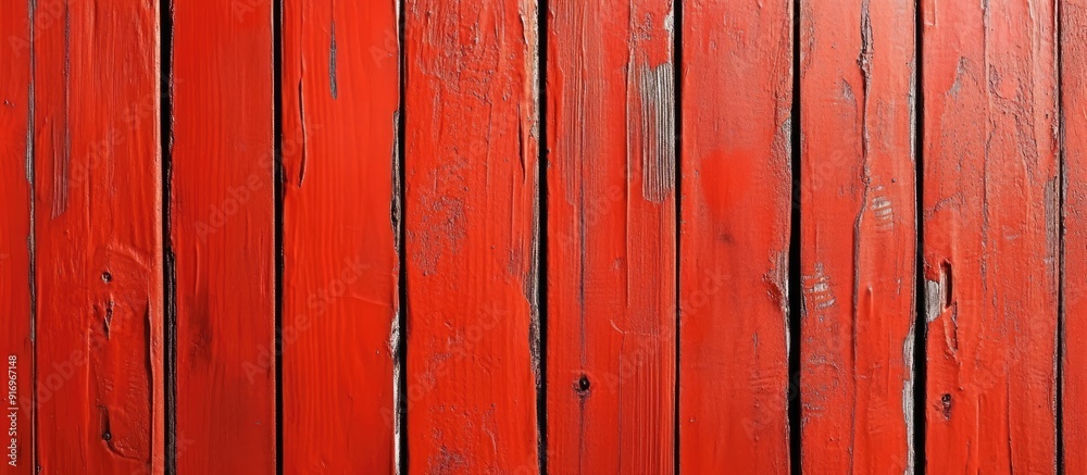 Poster red wooden background with paint space for typing. with copy space image. Place for adding text or design