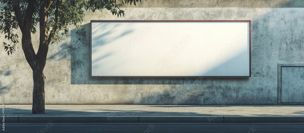 Poster A large empty billboard on a street wall banners that allow for the addition of your own text. with copy space image. Place for adding text or design