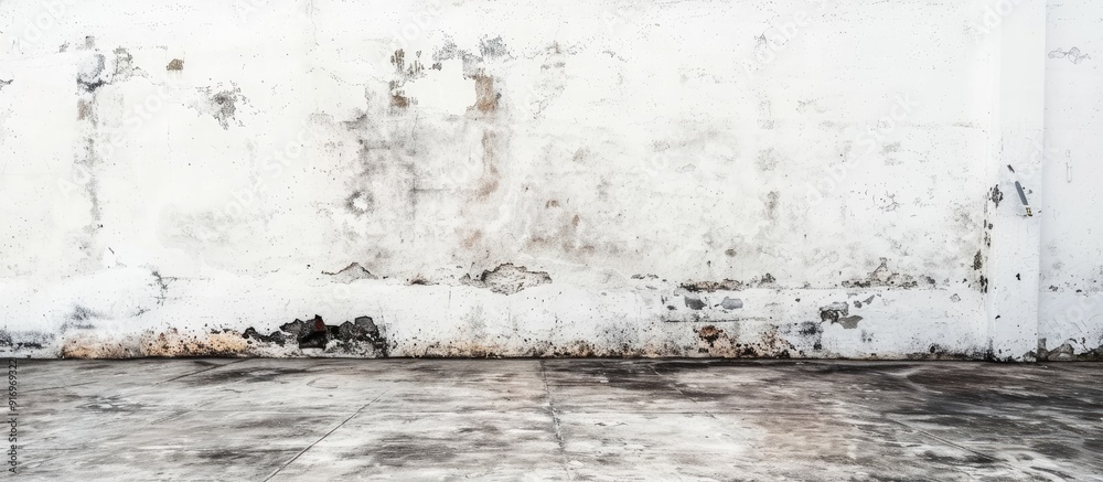 Aufkleber a weathered white wall with an empty space for showcasing a photo or text ideal as a copy space imag