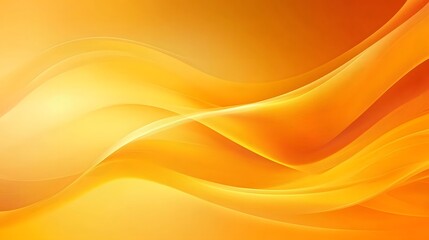 Light Orange Background with Yellow Wave Elements, Simplistic Style Vector Illustration