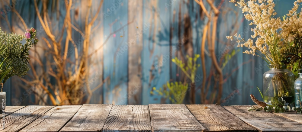 Poster outdoor setting showcasing aged wooden backdrop with available copy space image