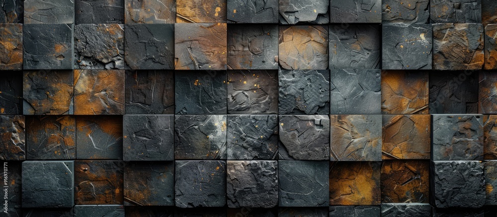 Aufkleber Abstract background texture of urban tiles with copy space image