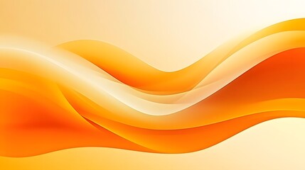 Light Orange Background with Yellow Wave Elements, Simplistic Style Vector Illustration