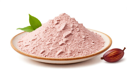 A small pile of light pink powder