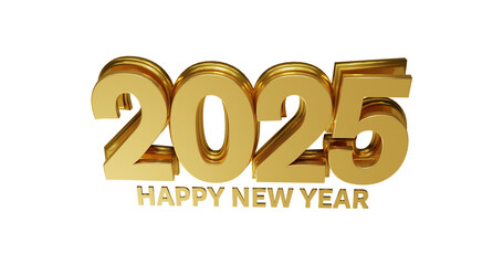 Happy New Year 2025 3D banner design - PSD - PNG - Image