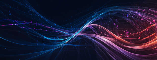Data flowing speed electronic lines - technology background wallpaper